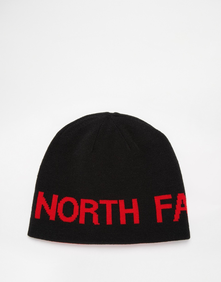 Lyst - The North Face Reversible Logo Beanie Hat in Red for Men