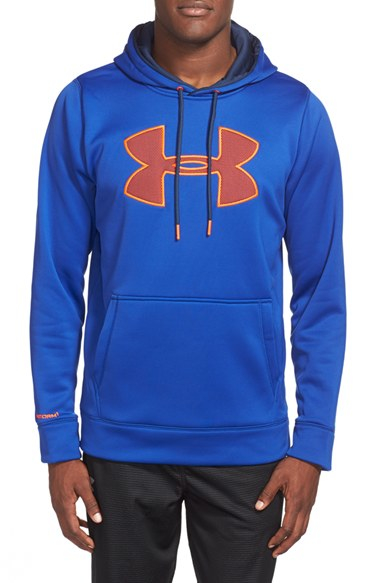 Under armour 'big Logo' Water Resistant Ua Storm Hoodie in Blue for Men ...