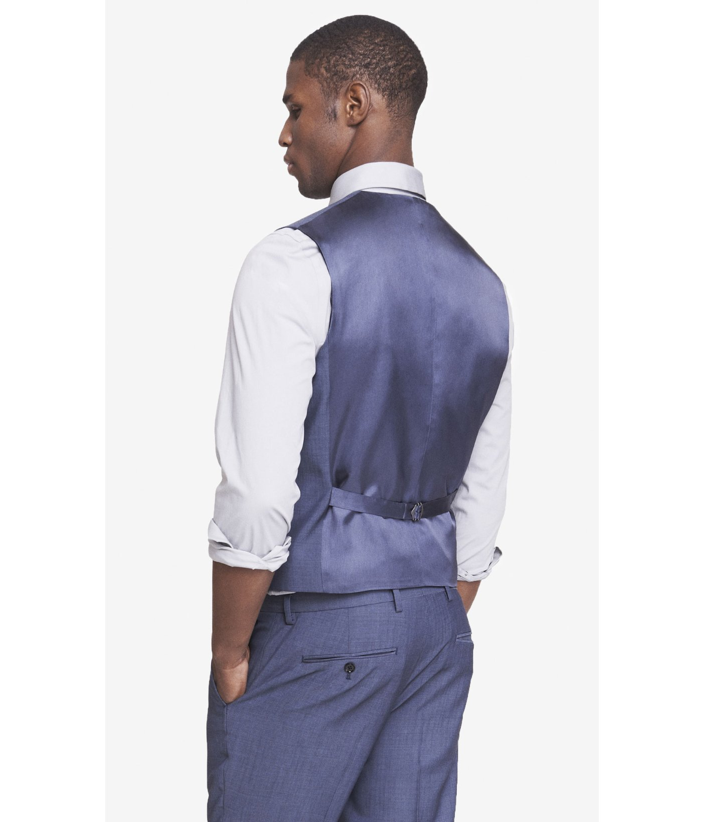 Express Blue Wool Twill Suit Vest in Blue for Men (SENATOR BLUE) Lyst