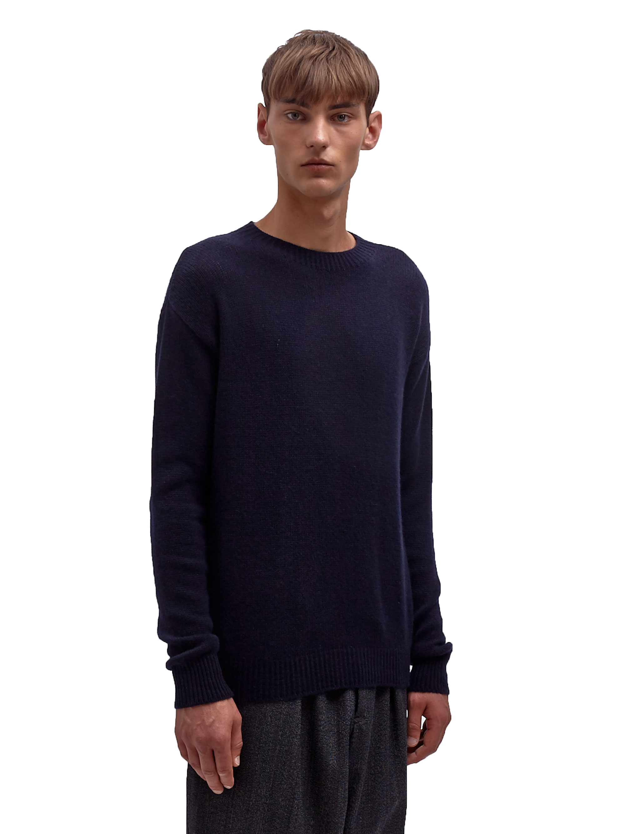 Lyst - Marni Mens Long Sleeved Crew Neck Cashmere Sweater in Blue for Men