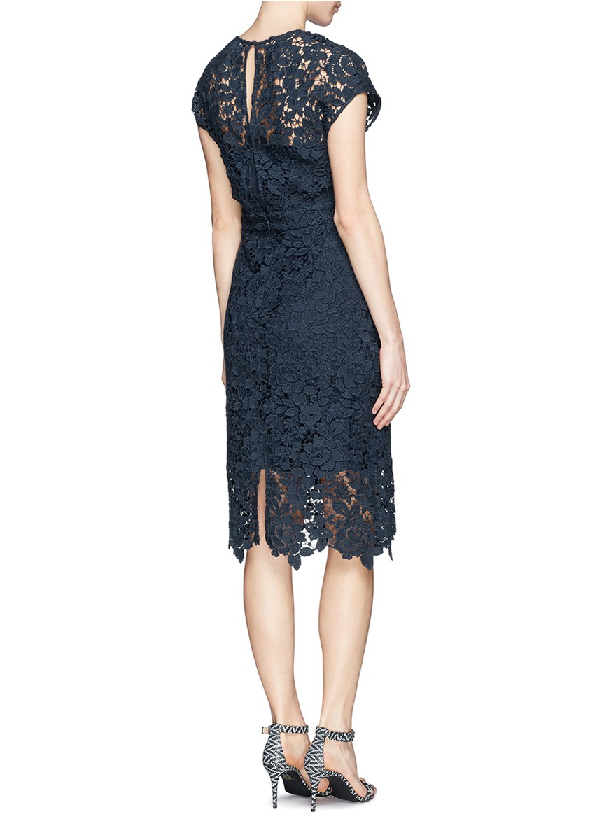 Lyst J Crew Collection Scalloped Lace Dress In Blue Gallery