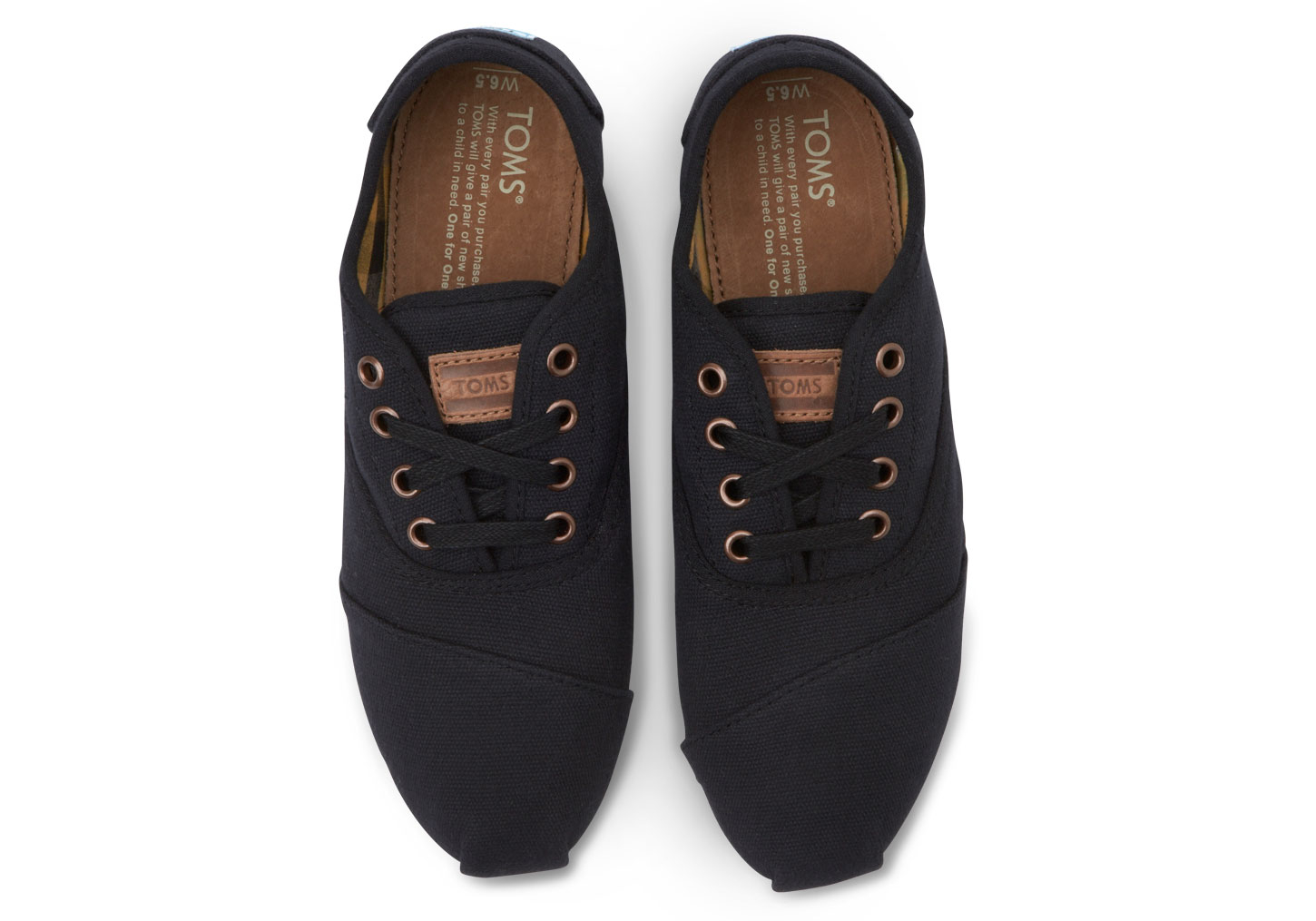 Lyst - Toms Black Canvas Women's Cordones in Black