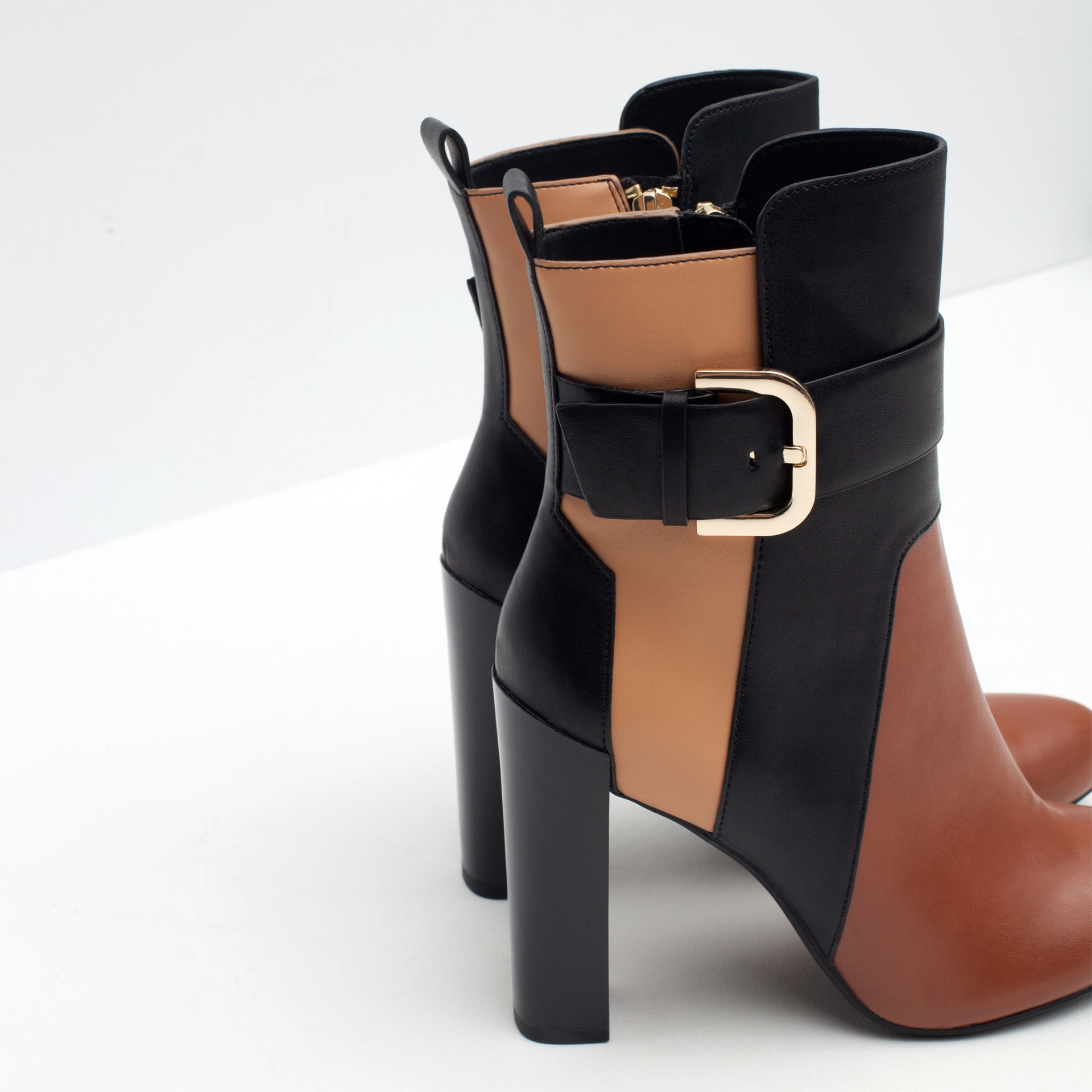 zara zipper booties