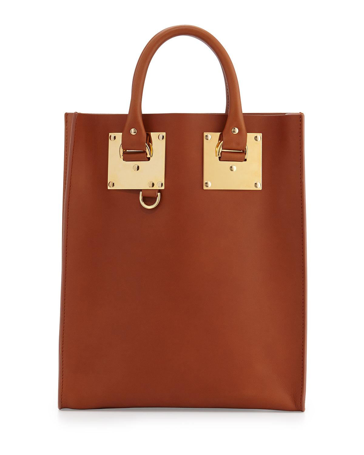 Lyst - Sophie Hulme Albion Mini Leather Tote Bag in Brown