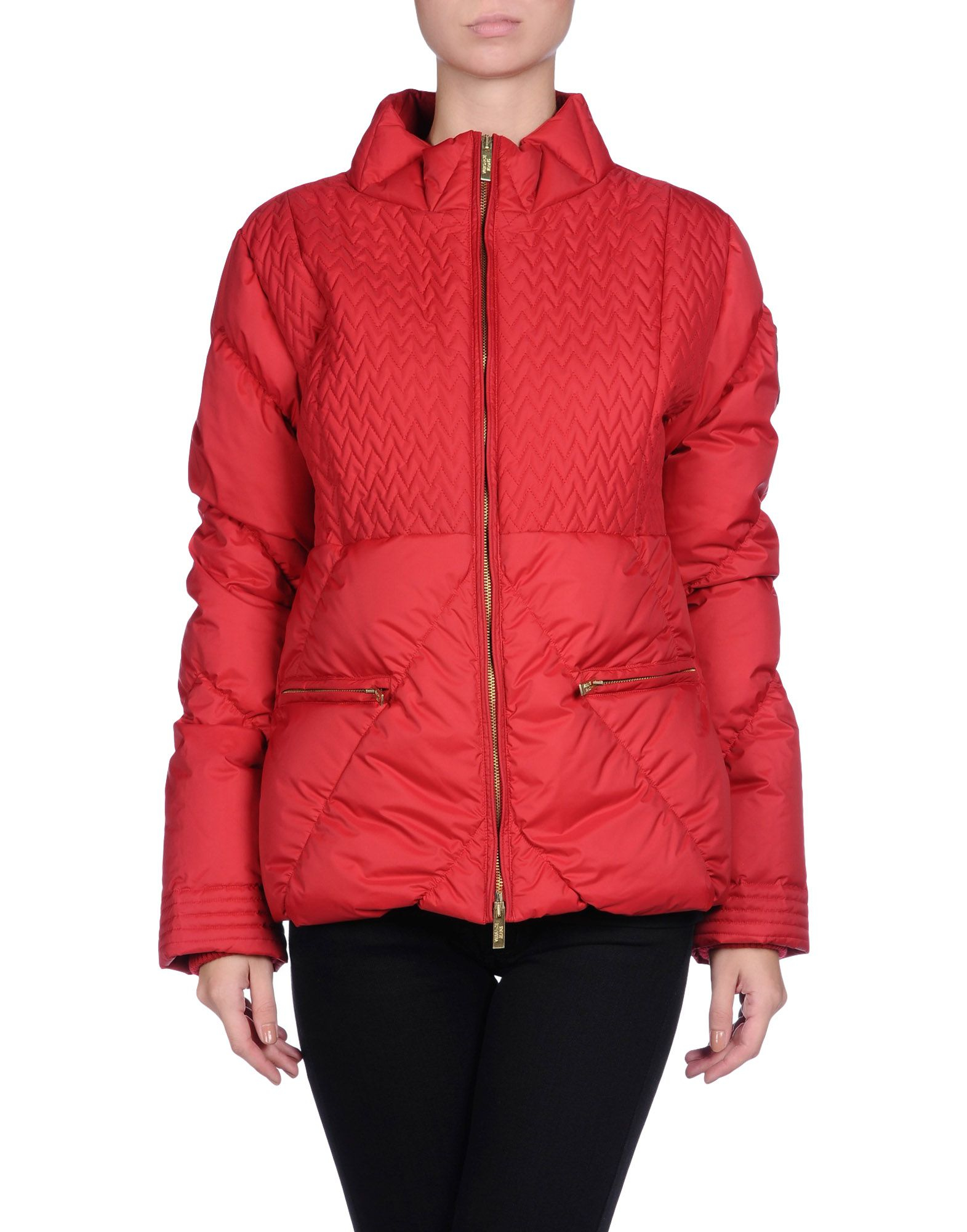 Versace jeans Down Jacket in Red Lyst