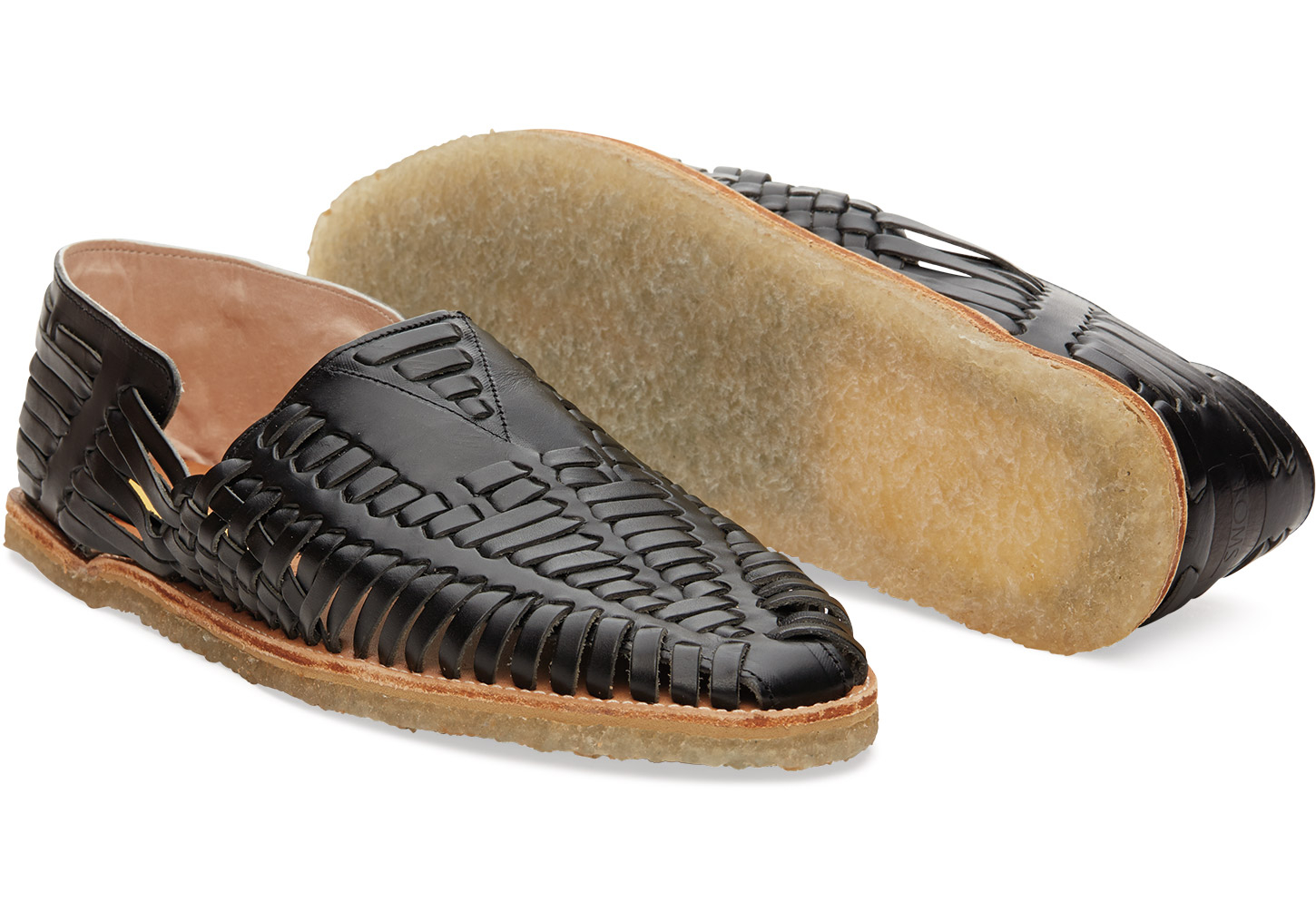 mens woven leather huarache