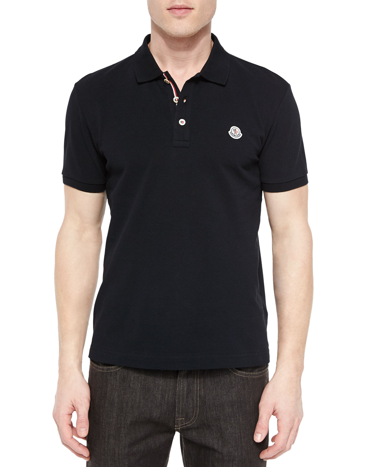 moncler black and grey polo moncler black and grey polo