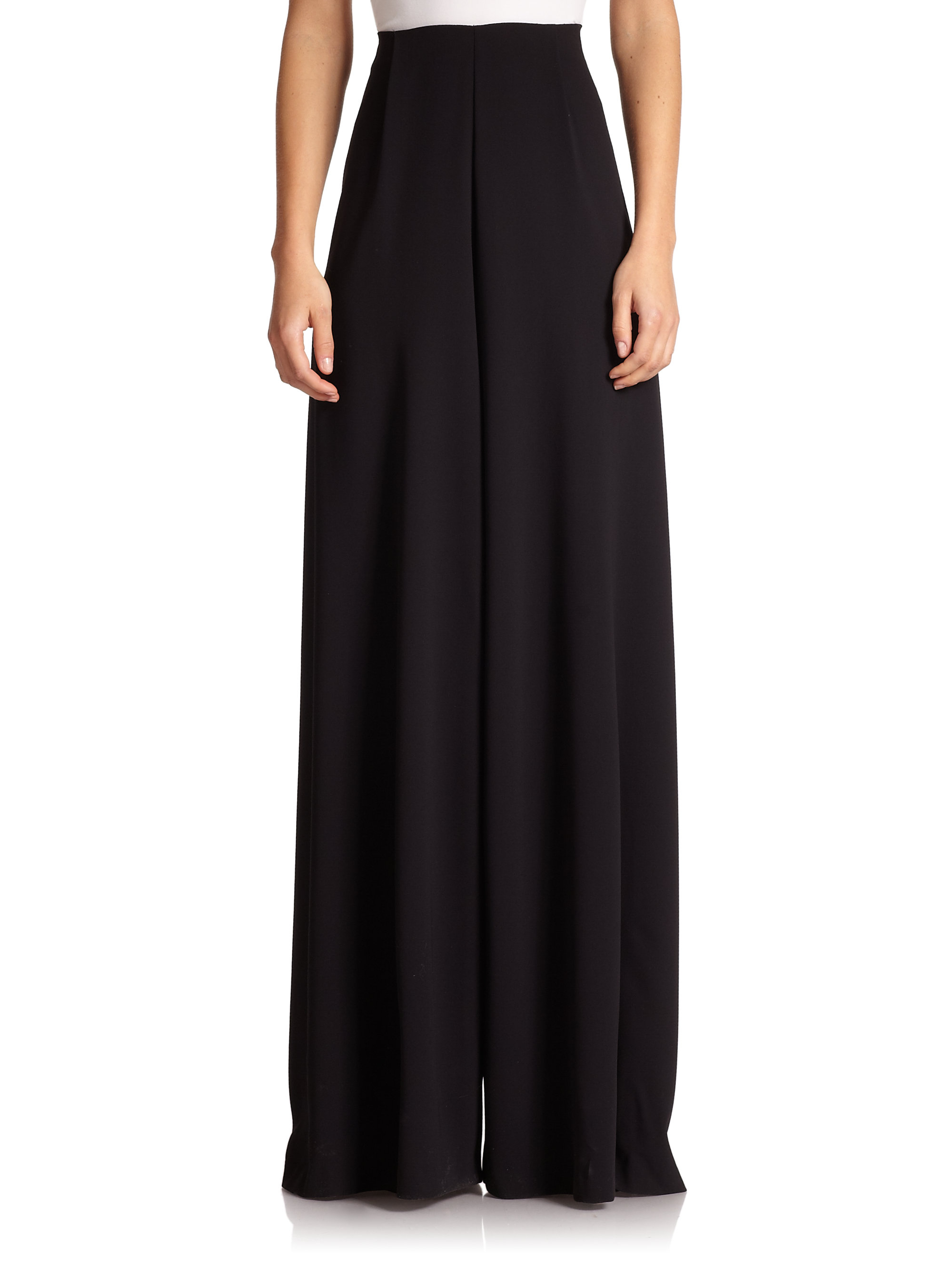 black wide leg dress pants