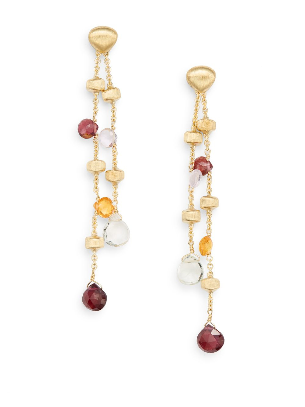 Lyst Marco Bicego Paradise Mixed Stone 18k Yellow Gold Drop Gallery