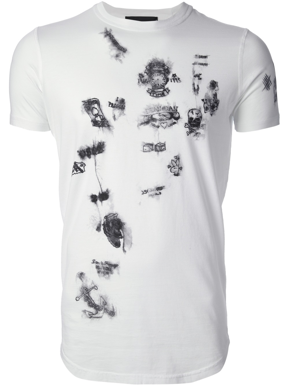 Lyst - Dsquared² Jail Graffiti Print T-Shirt in White for Men