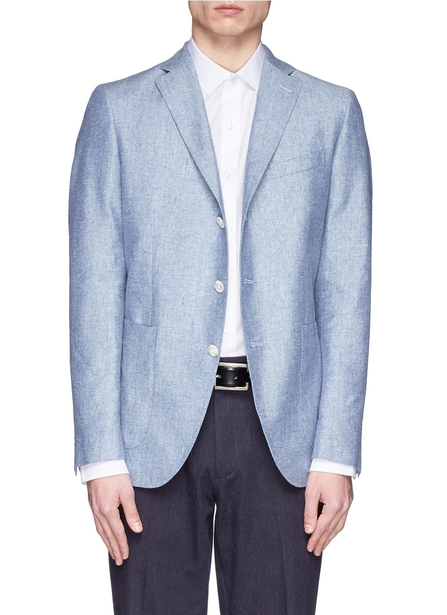 Lyst - Boglioli 'Hampton' Silk-Linen Oxford Blazer in Blue for Men