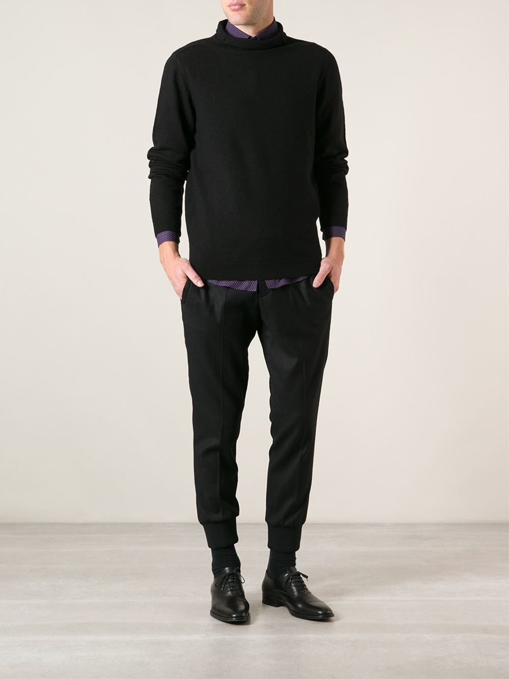 Lyst - Hugo Somon Sweater in Black for Men