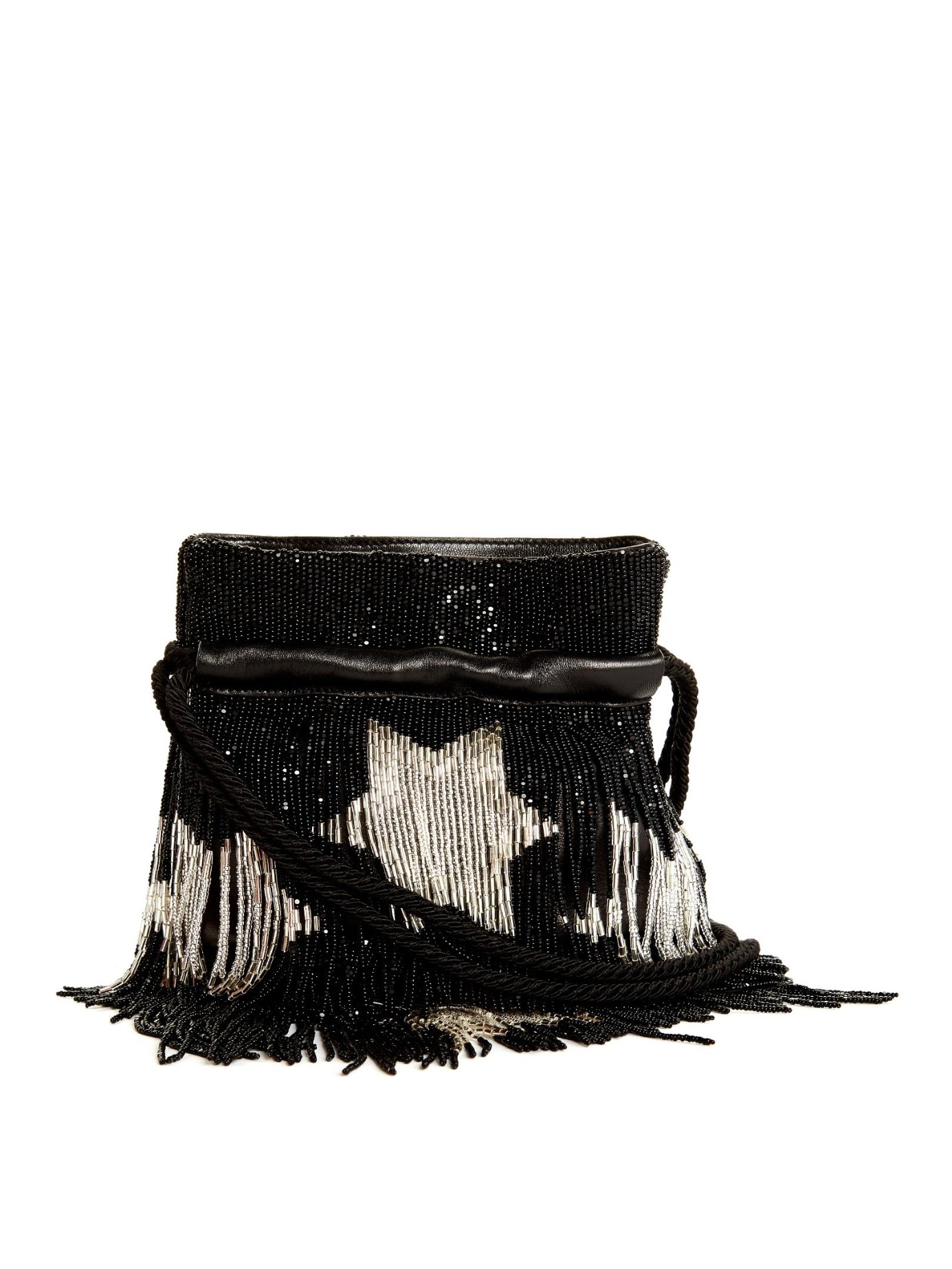 ysl black fringe bag