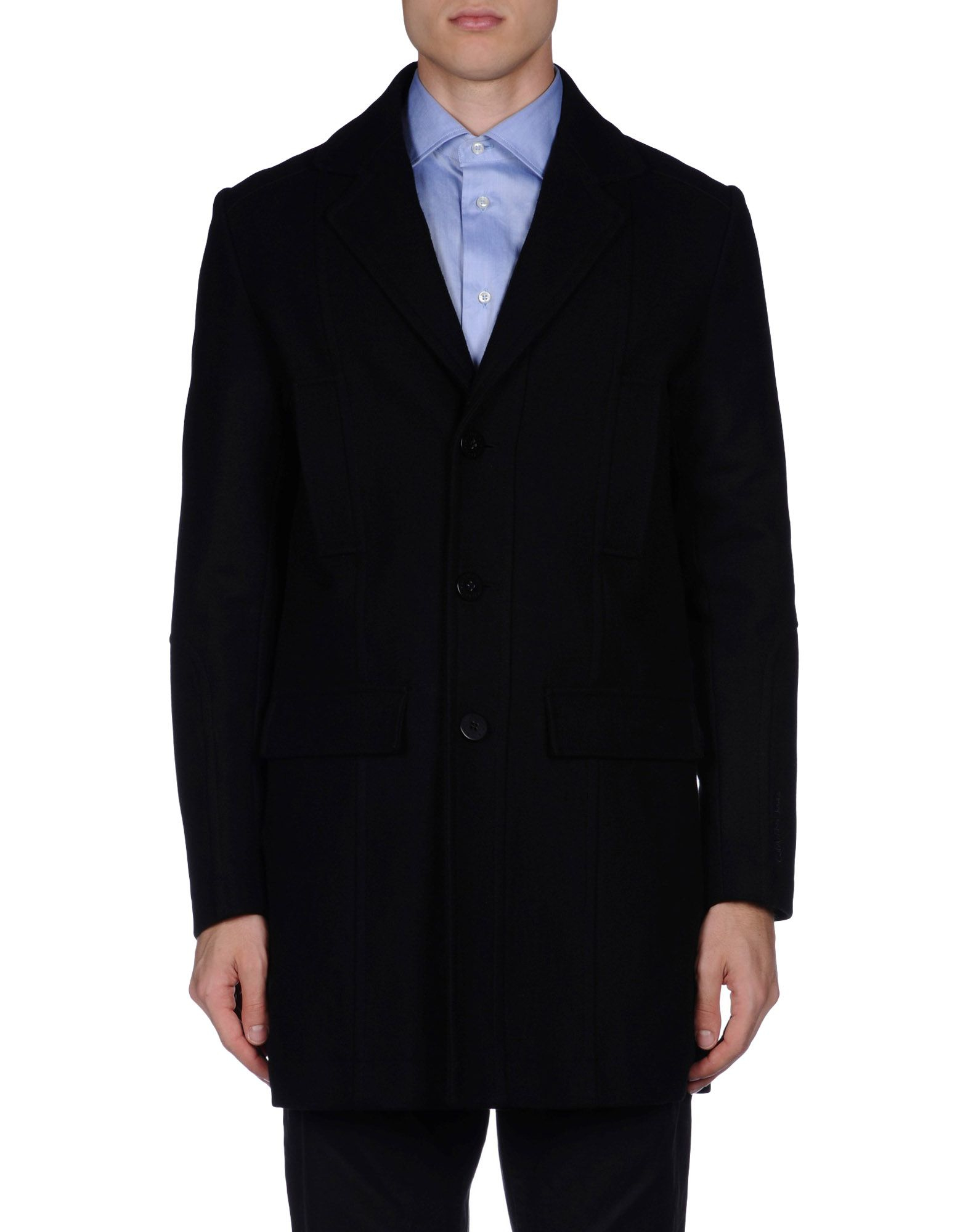 Lyst - Calvin Klein Jeans Coat in Black for Men