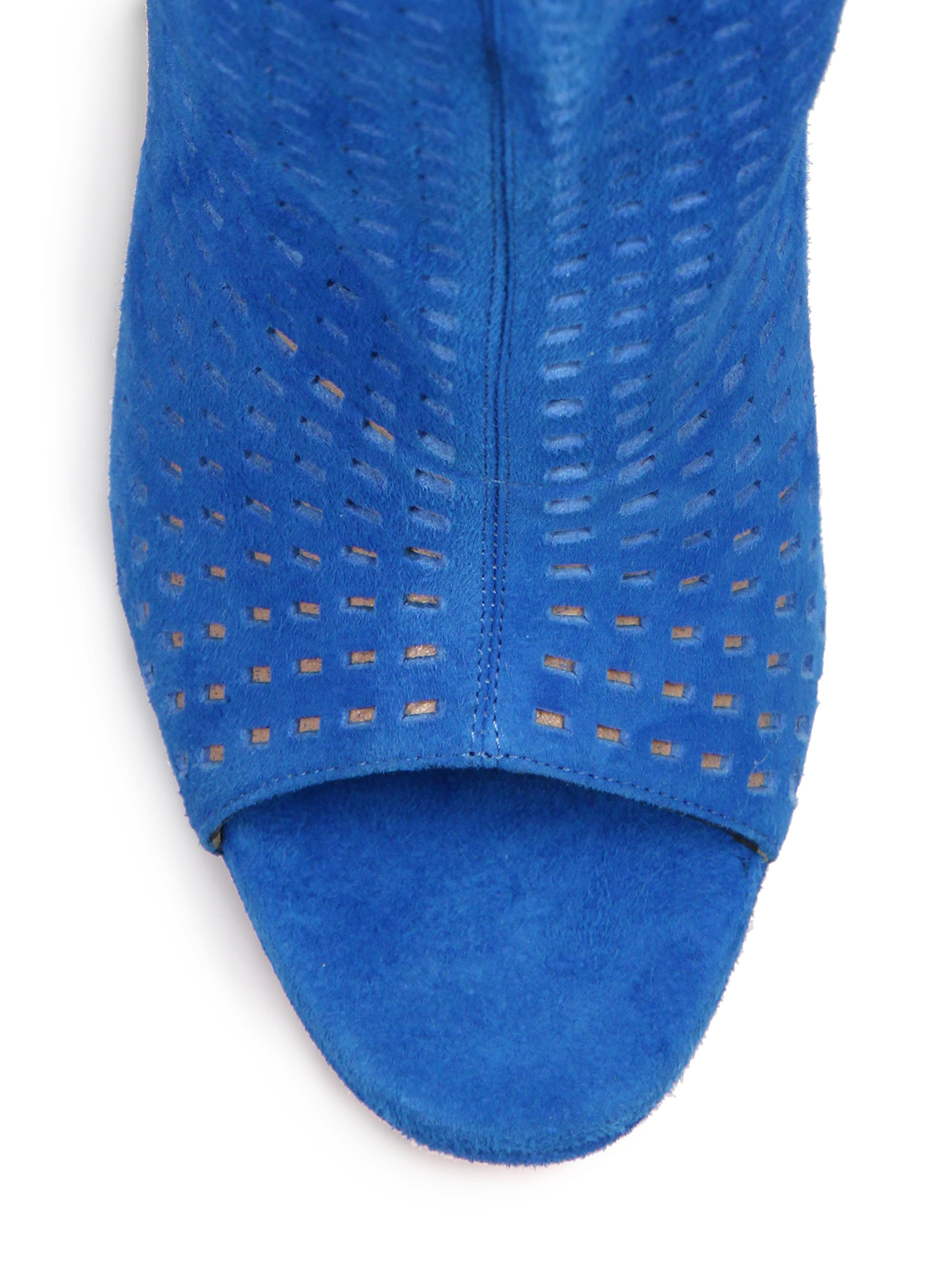 christian louboutin official - christian louboutin sandals Blue suede perforation | The Little ...