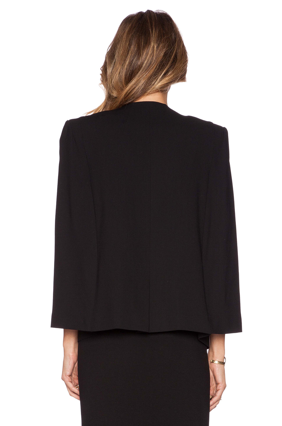 lyst cape detail blazer in black lyst cape detail blazer in black