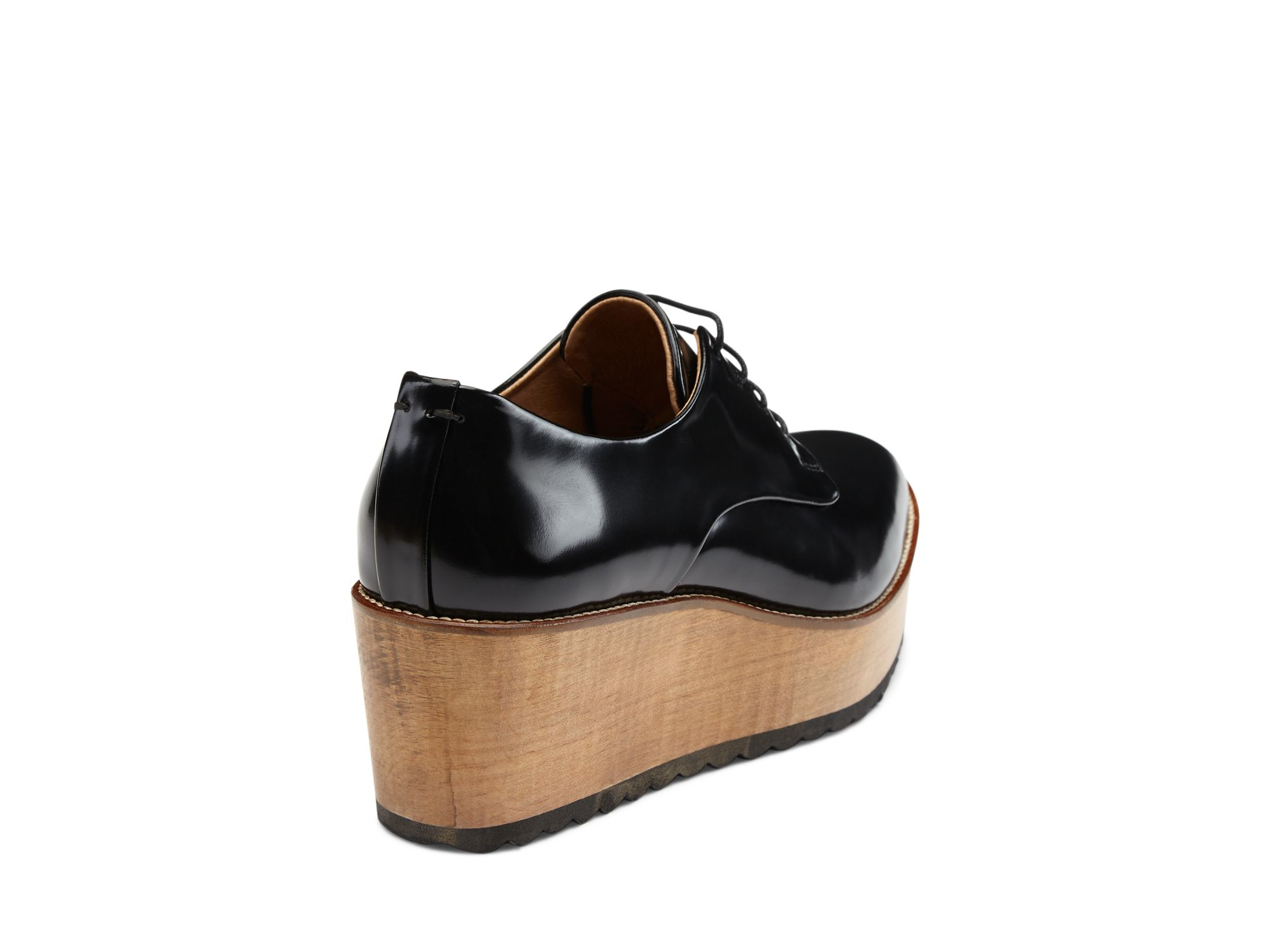 black platform oxford