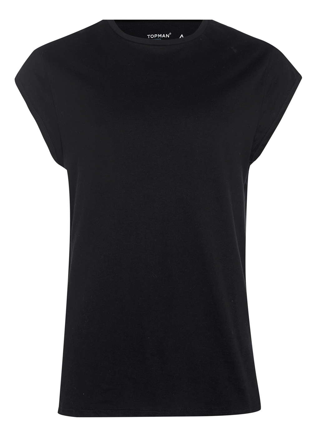 Topman Black Cap Sleeve Slim Fit Crew Neck T-shirt in Black for Men | Lyst