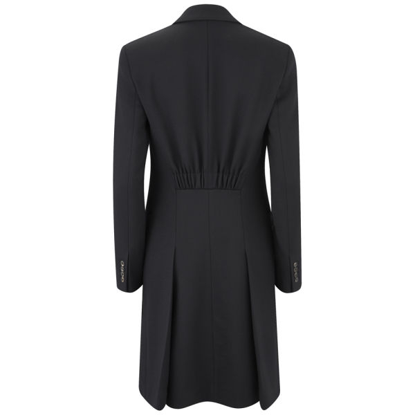Mcq alexander mcqueen Women'S Gathered Back Wool Evening Coat in Black ...
