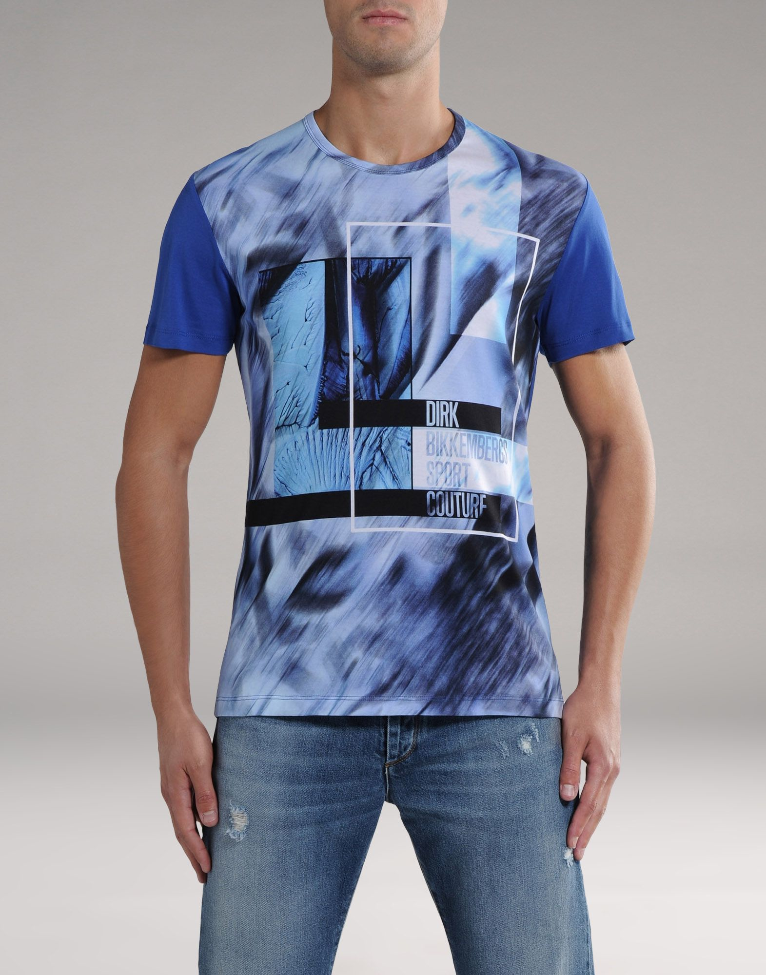 Dirk bikkembergs sport couture T-shirt in Blue for Men | Lyst