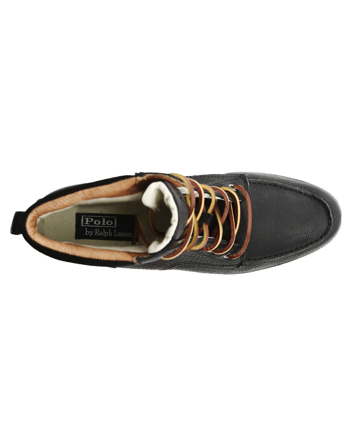 polo black leather sneakers