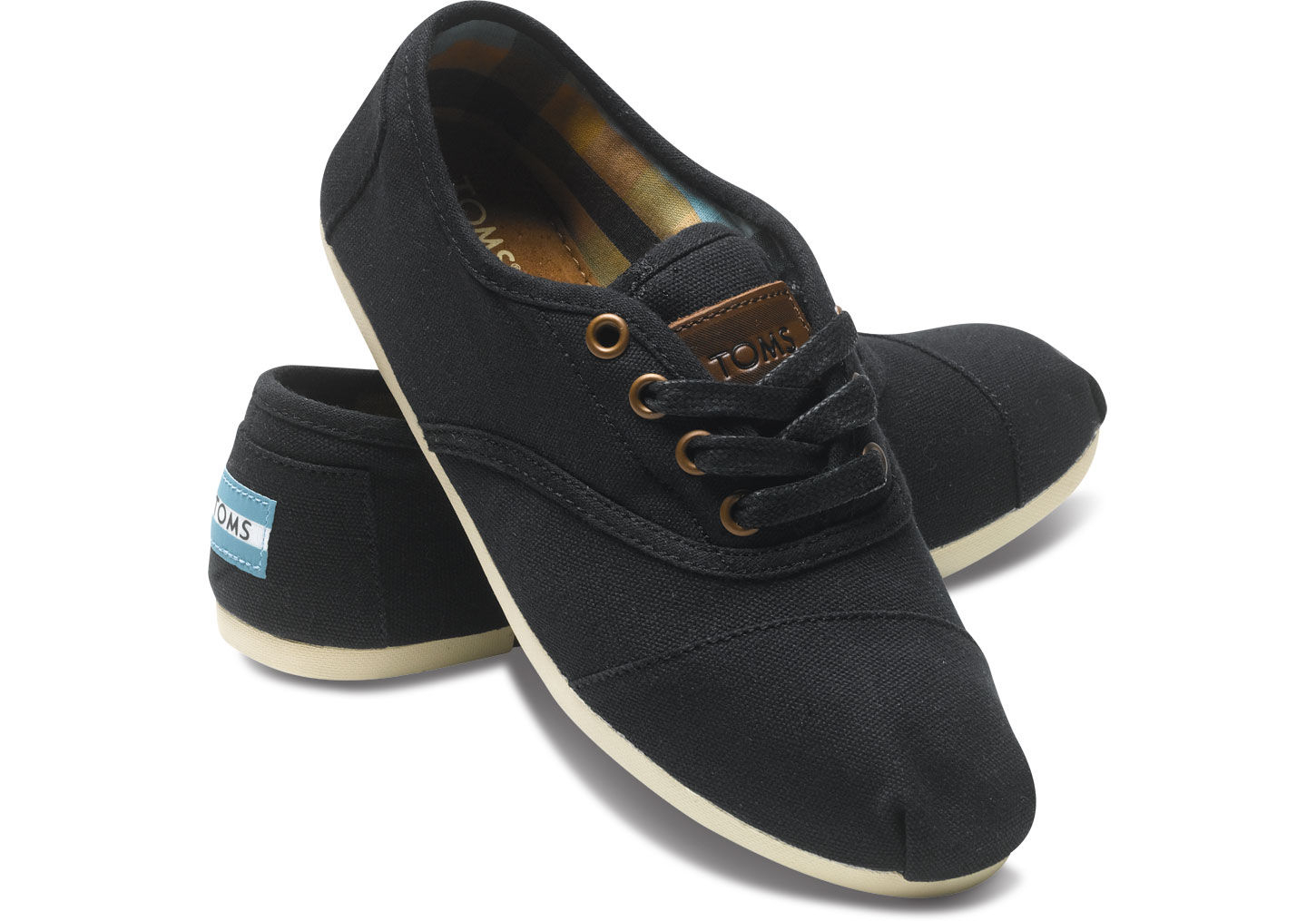 Lyst - Toms Black Canvas Women's Cordones in Black