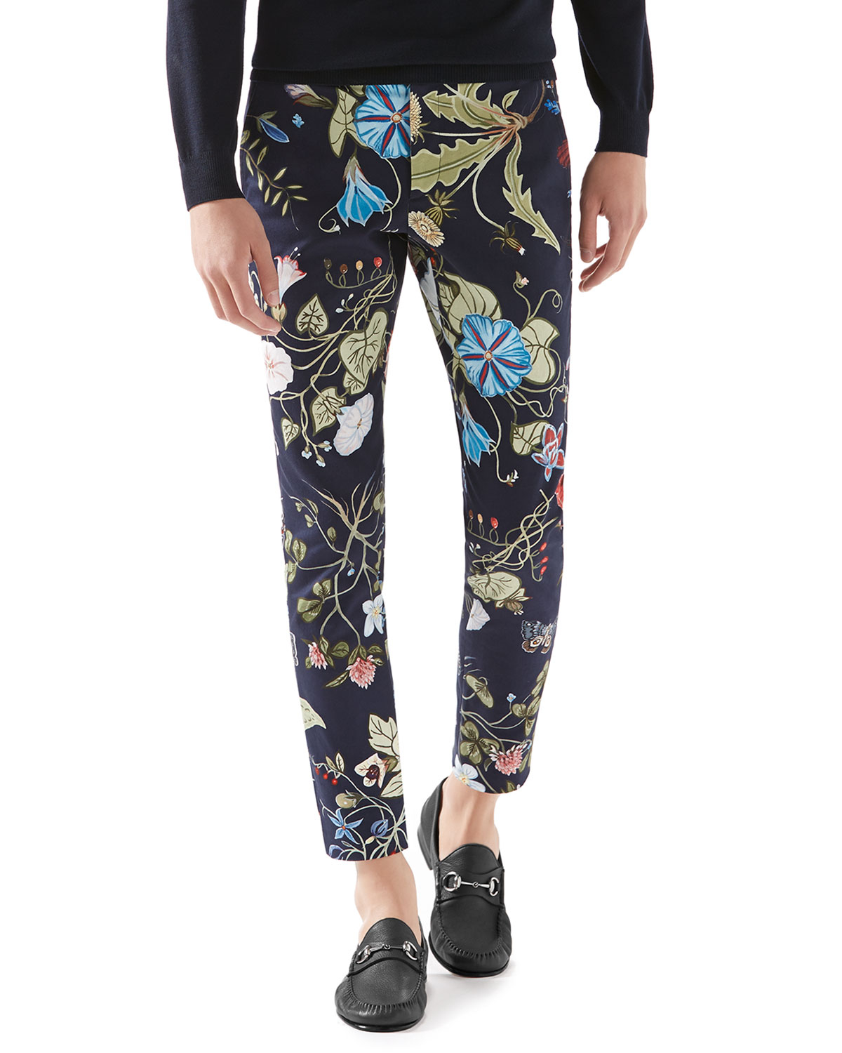 floral stretch pants