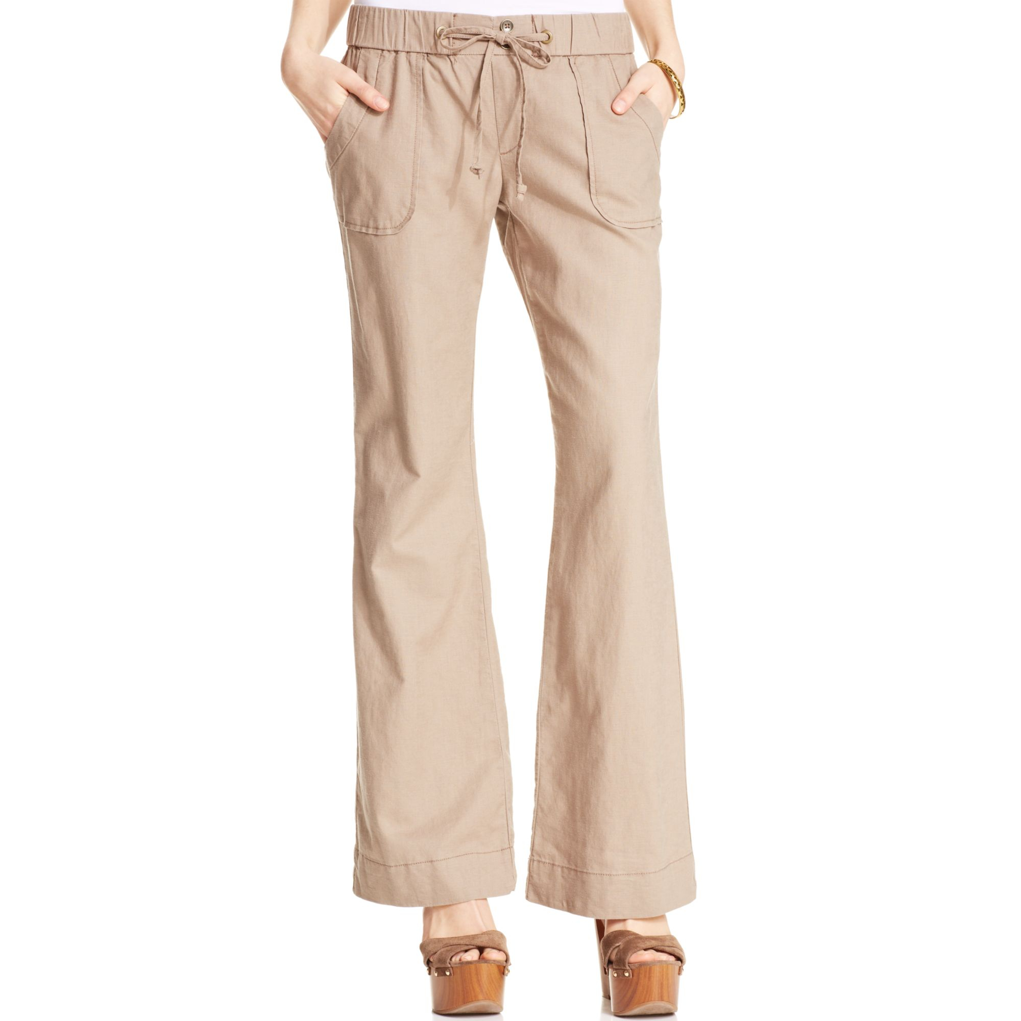 Jessica Simpson Cecil Beach Wideleg Pants in Beige (Taupe Grey) | Lyst