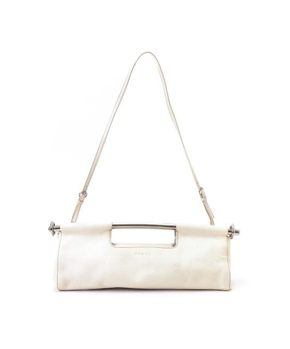 Prada Guaranteed Authentic Pre-Owned Bars Bag in White (ivory) | Lyst