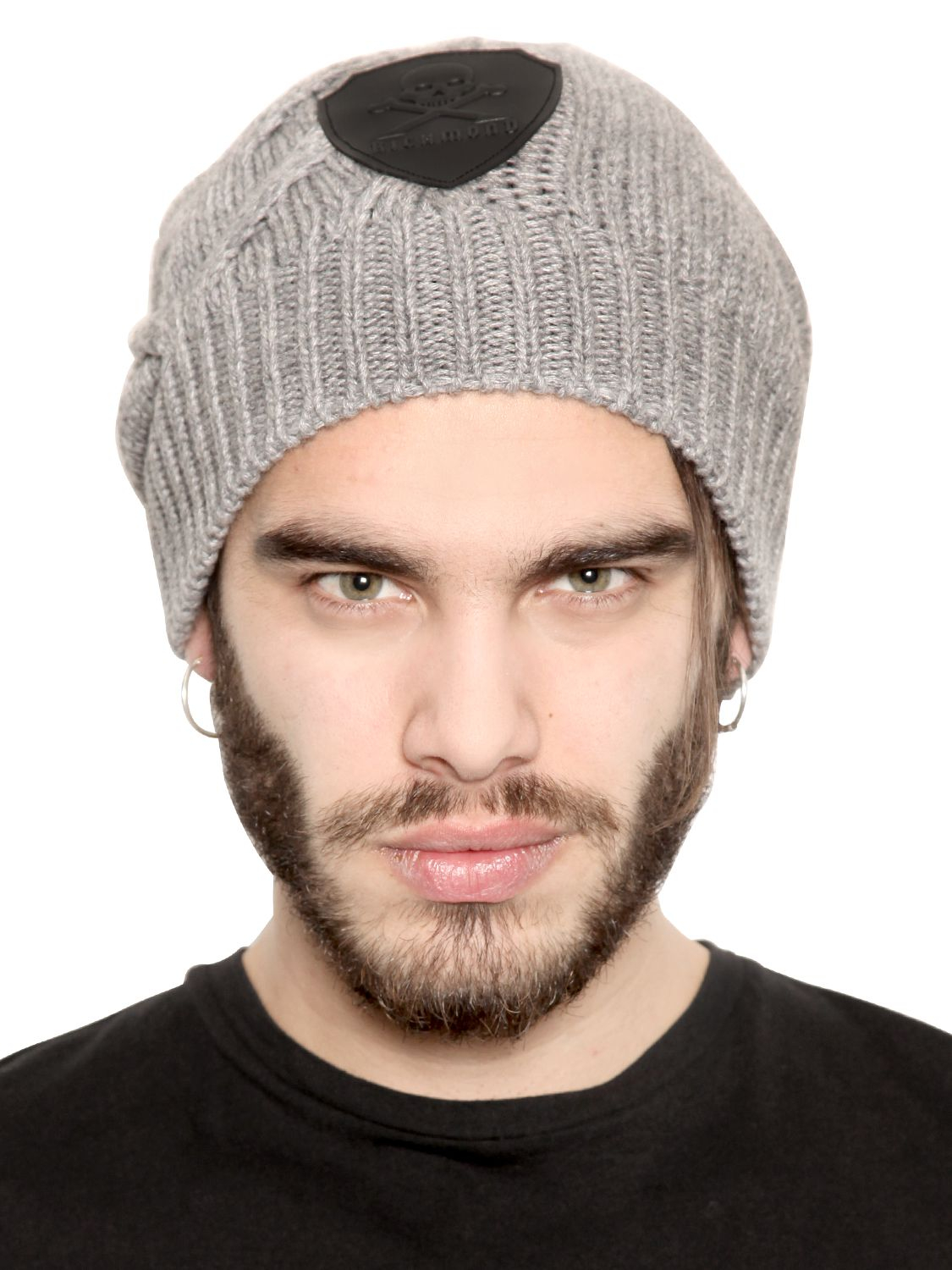 Lyst Richmond X Wool Beanie Hat in Gray for Men
