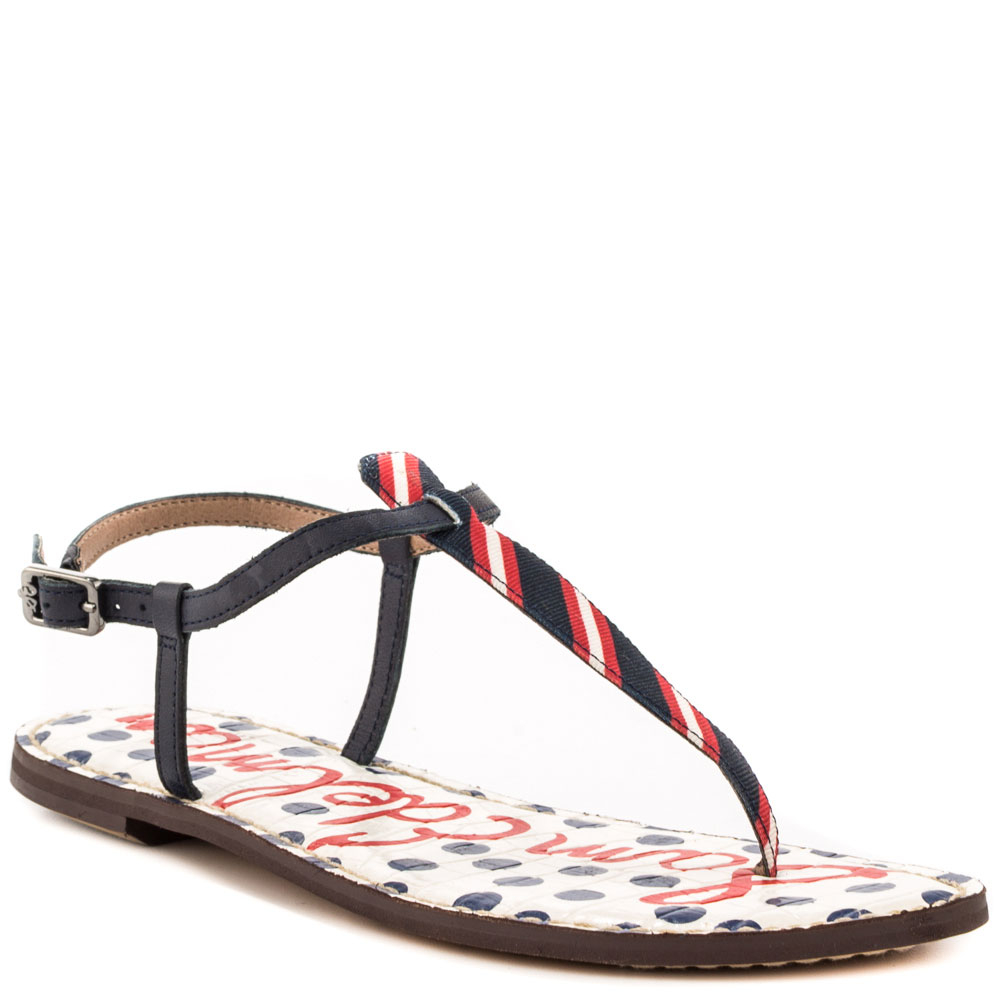 Sam edelman Gigi Leather Sandals in Blue (navy) - Save 60% | Lyst