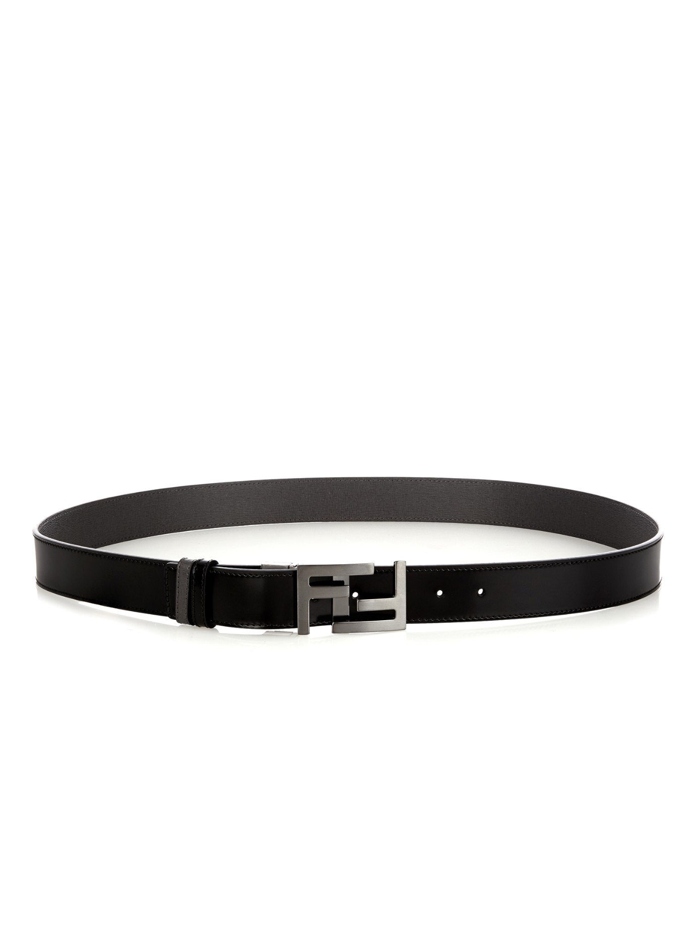 Lyst - Fendi Ff-Buckle Reversible Leather Belt in Black for Men
