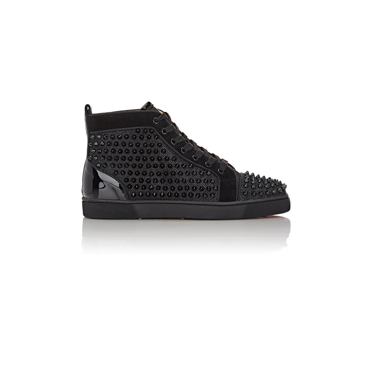 Artesur ? christian louboutin Louis high-top sneakers Black suede ...