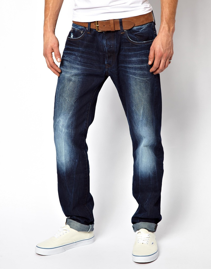 Lyst - G-Star Raw G Star Jeans 3301 Low Tapered Fit Medium Aged in Blue ...
