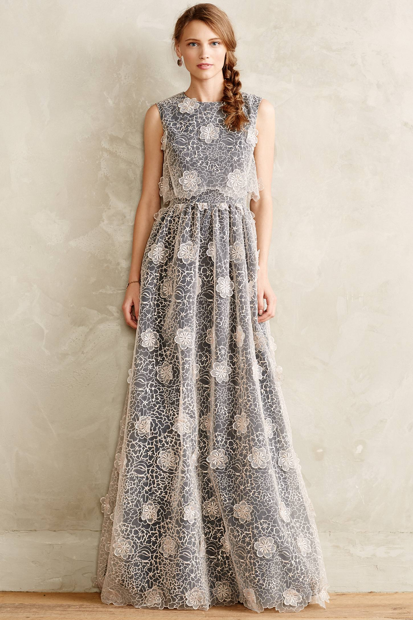 Lyst Erin Fetherston Cloudlace Gown In Blue Gallery