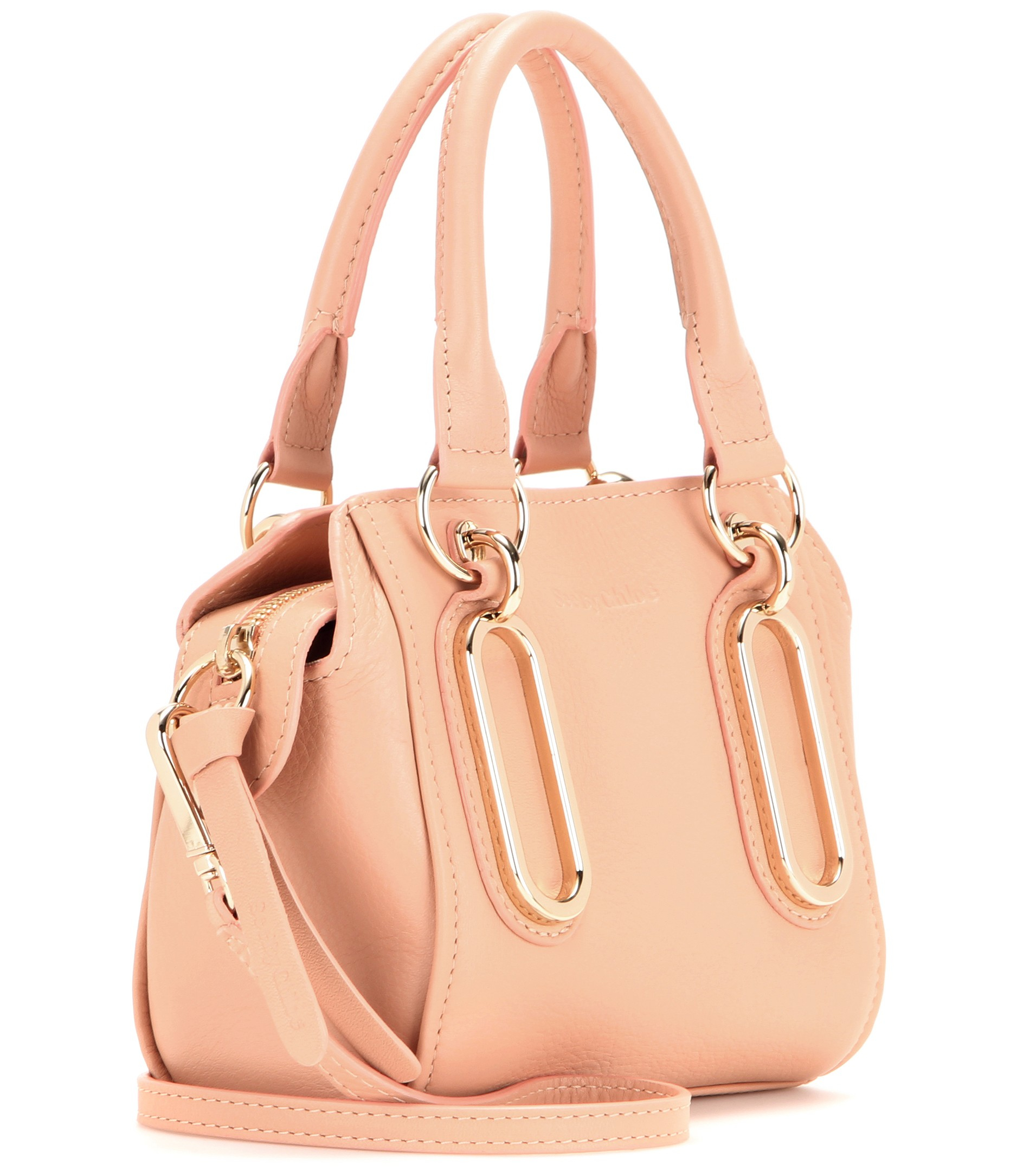 See by chlo Paige Mini Leather Shoulder Bag in Pink | Lyst