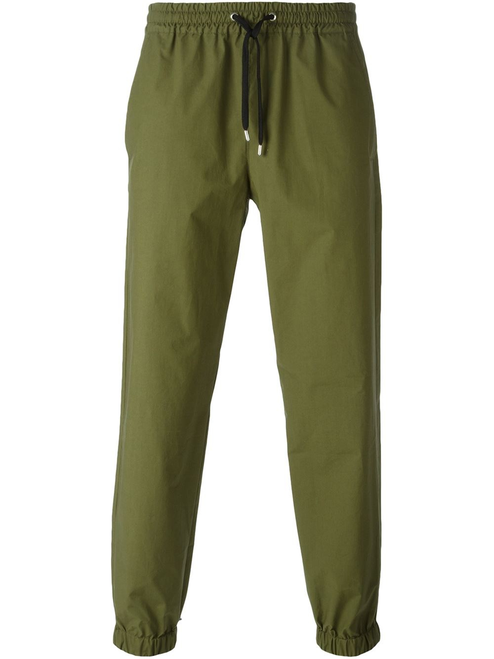 Msgm Elasticated Drawstring Trousers in Green for Men | Lyst