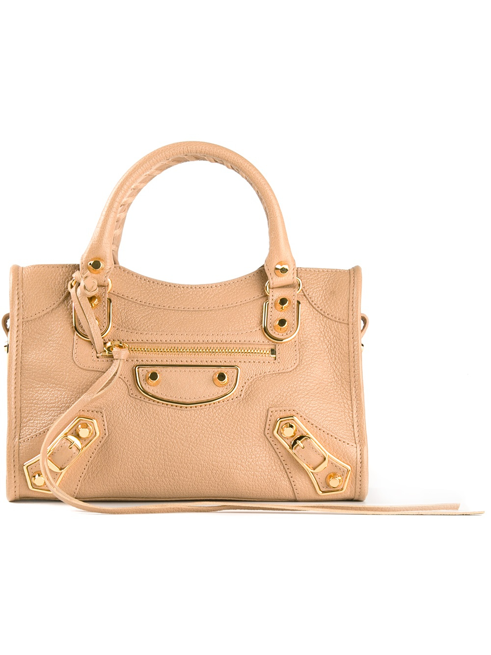 Lyst - Balenciaga Classic Metallic Edge Mini City in Natural