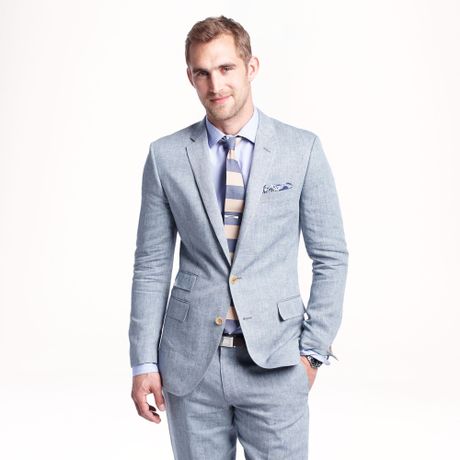 J.crew Ludlow Suit Jacket In Délavé Italian Linen in Gray for Men ...