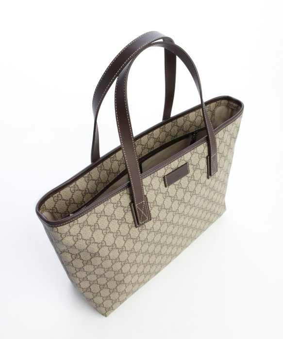 Lyst - Gucci Brown And Beige Gg Plus Canvas Large Shopper Tote in Brown