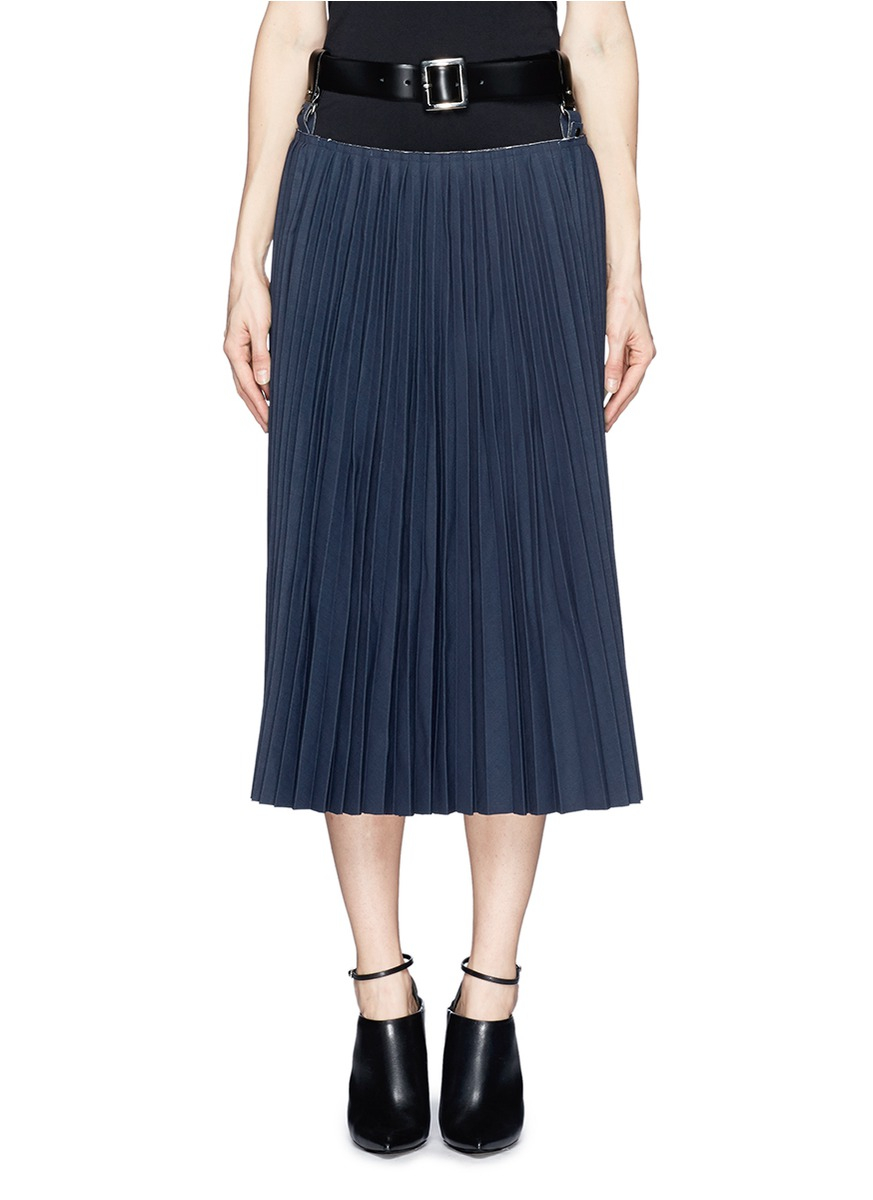 Lyst - Toga Pleat Skirt in Blue
