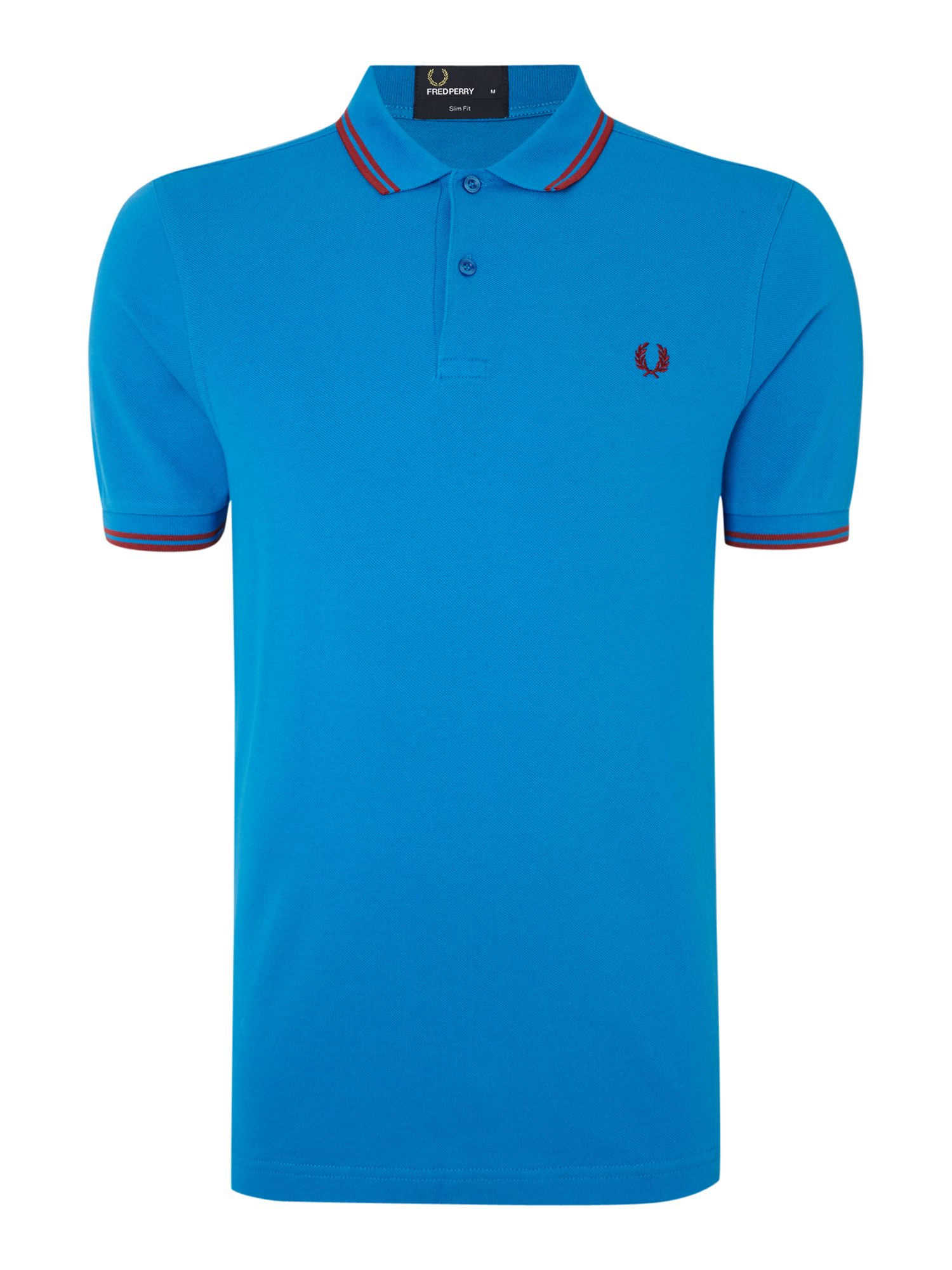 Fred Perry Plain Slim Fit Polo Shirt in Blue for Men (Bright Blue) | Lyst