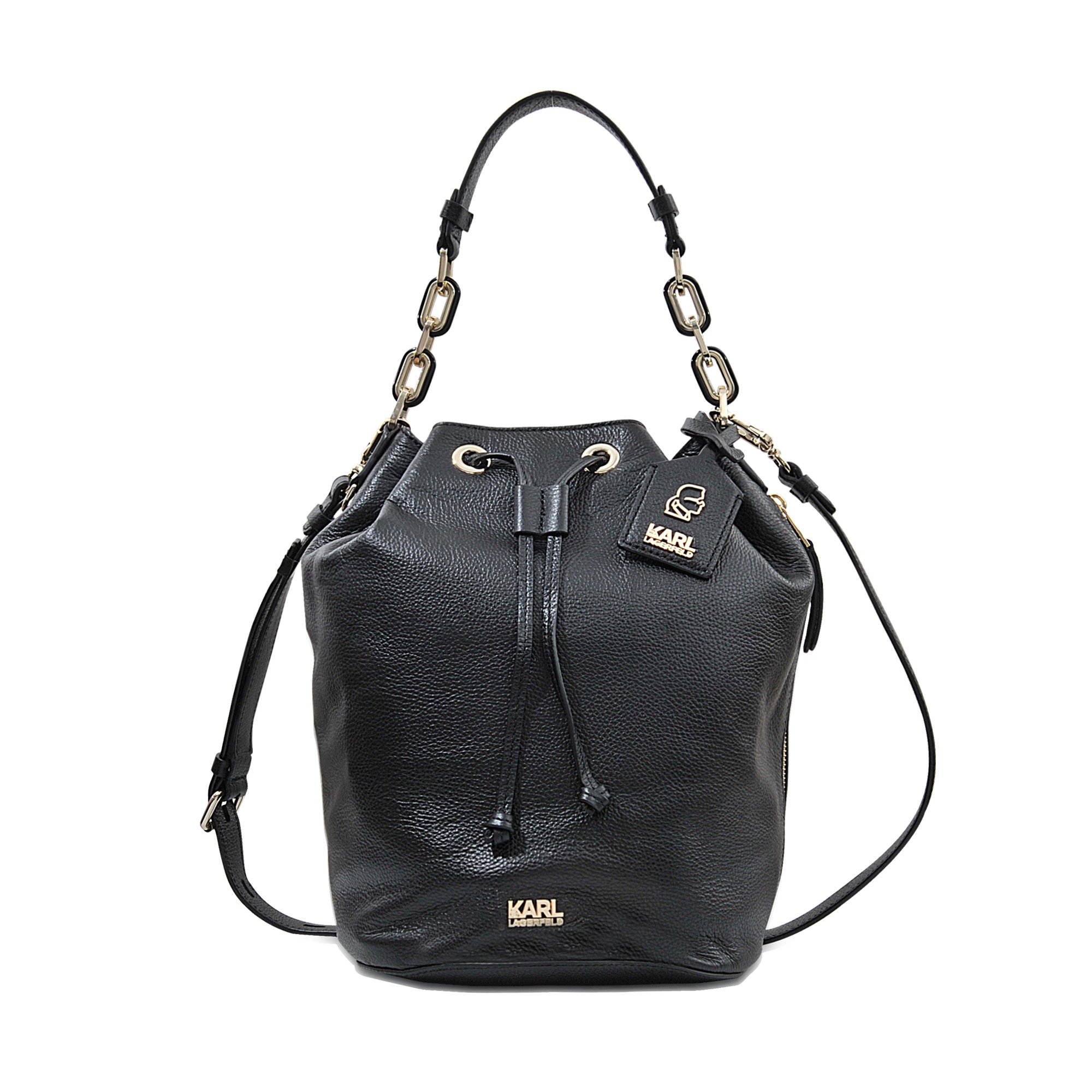 Karl Lagerfeld K Grainy Bucket Bag in Black - Lyst