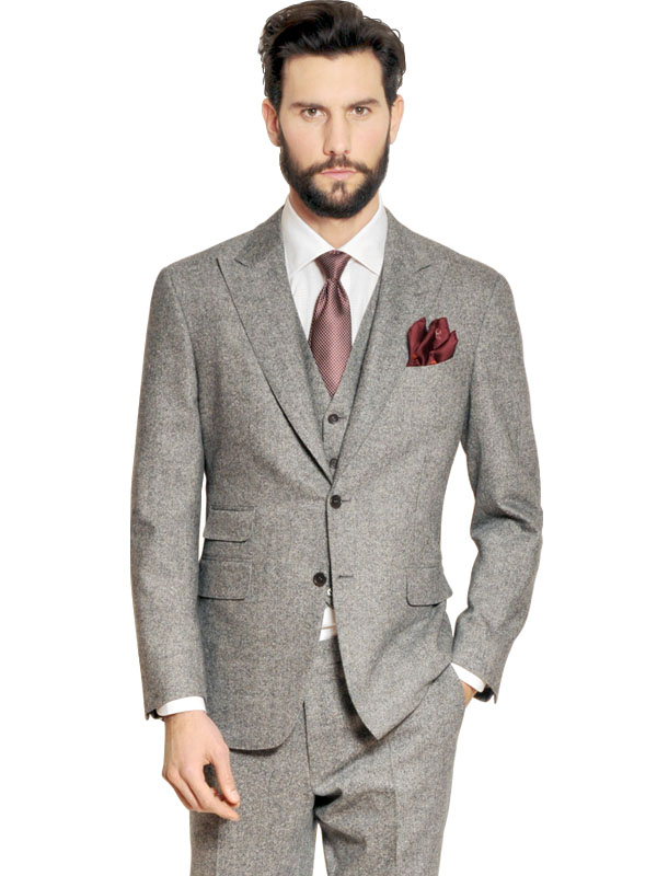 Lyst - Canali 3 Piece Wool Blend Stretch Tweed Suit in Gray for Men