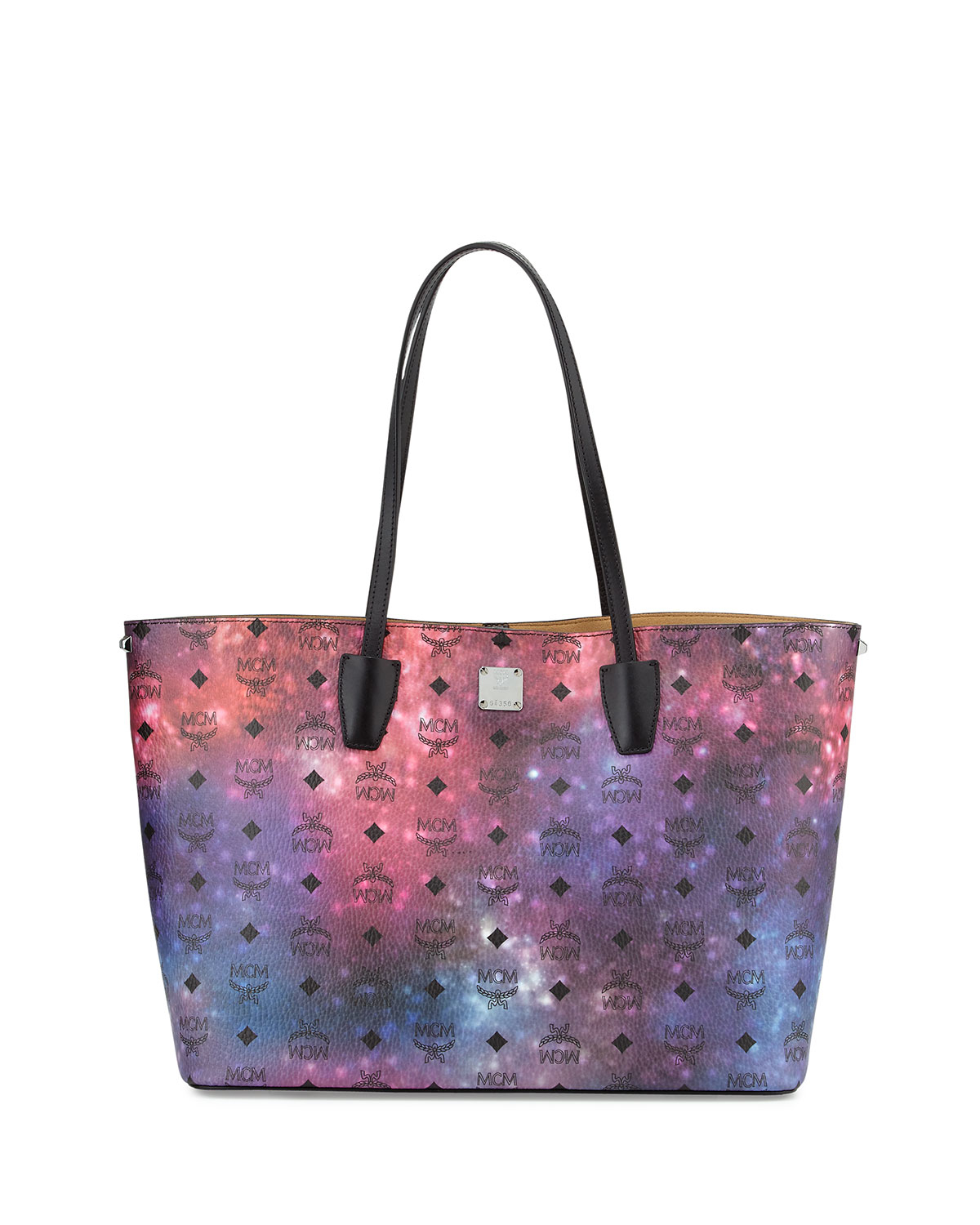 Lyst - MCM Galaxy Visetos Medium Tote Bag in Black