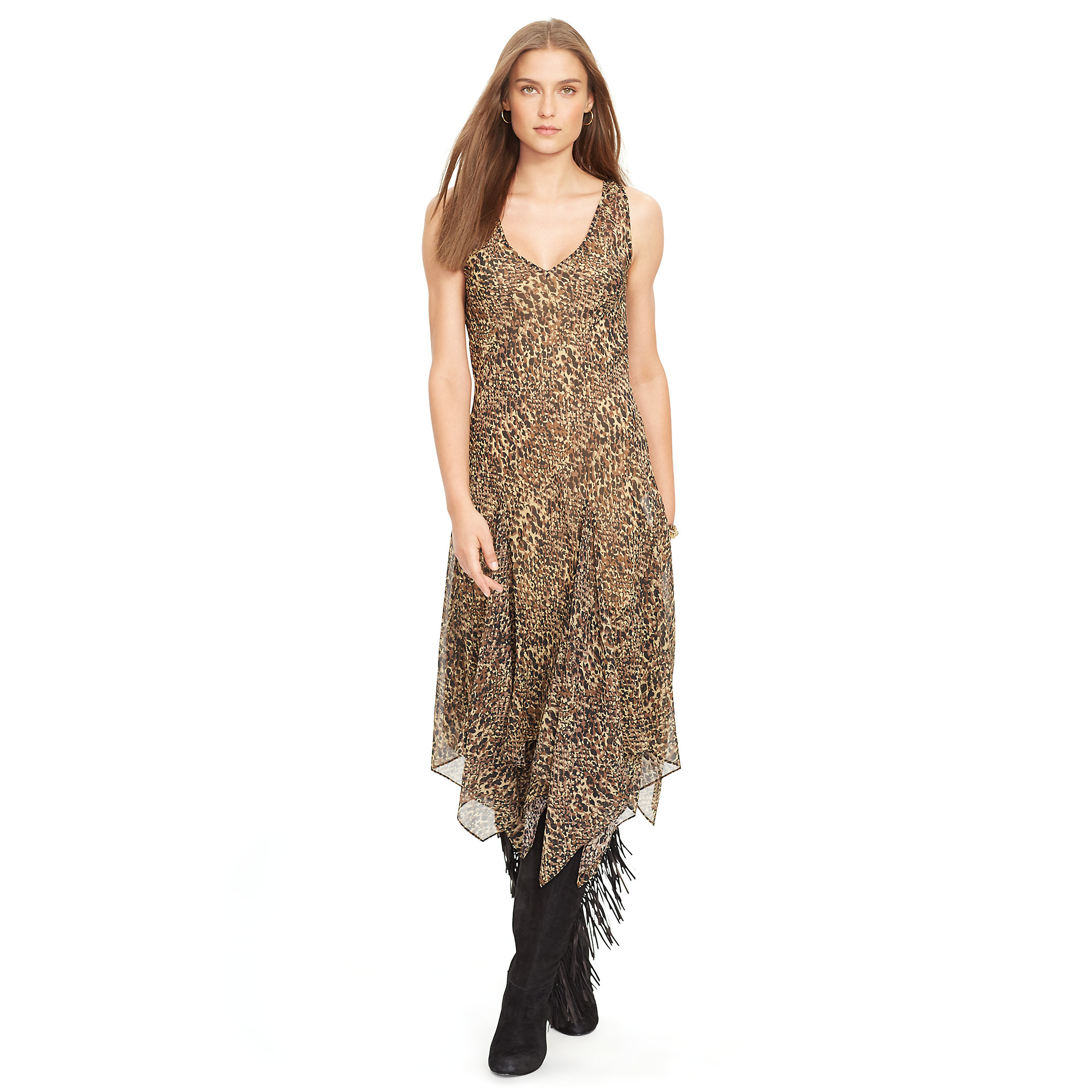 Lyst - Ralph Lauren Animal-print Sleeveless Dress