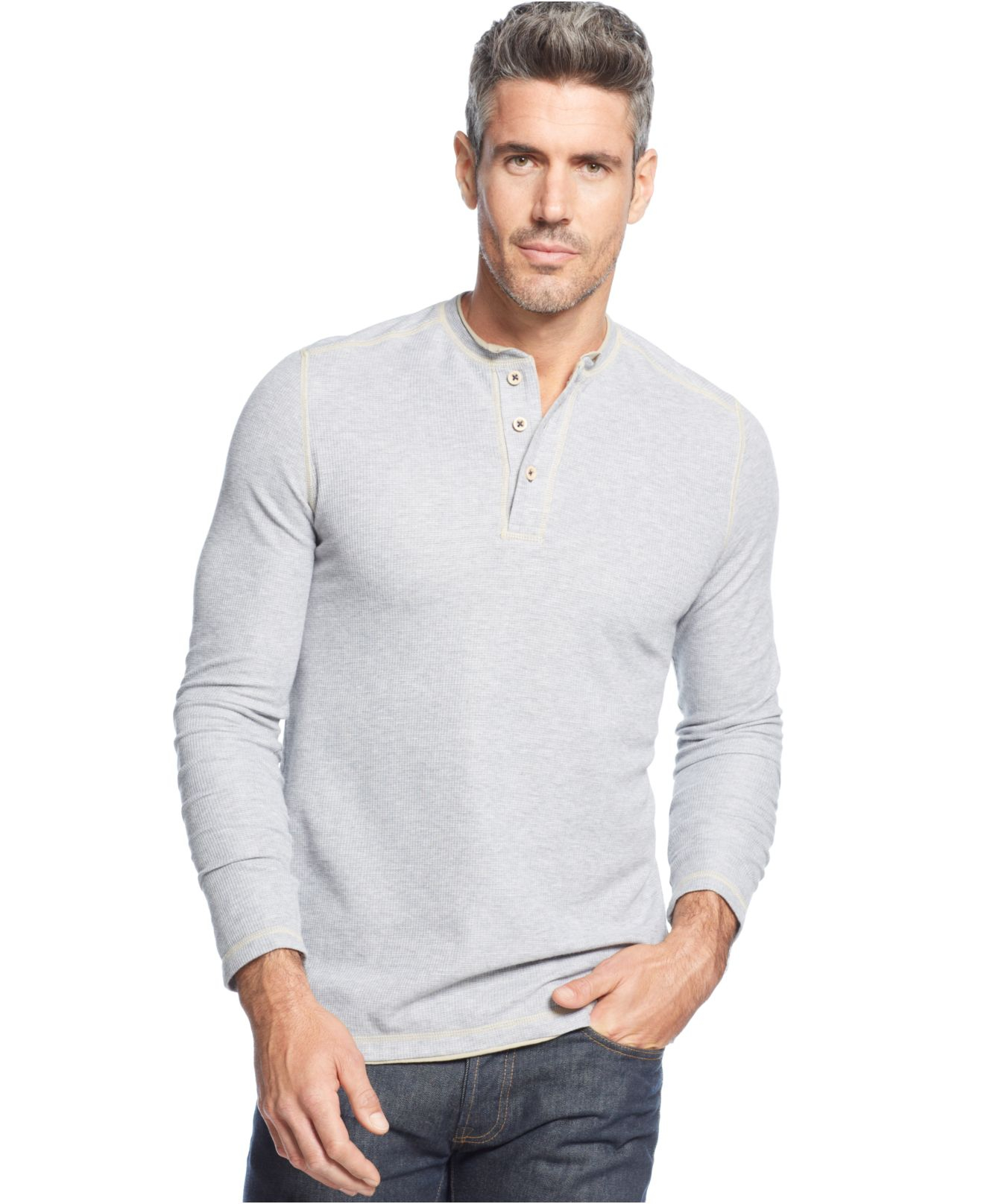 Lyst Tommy Bahama Grand Thermal Henley in Gray for Men