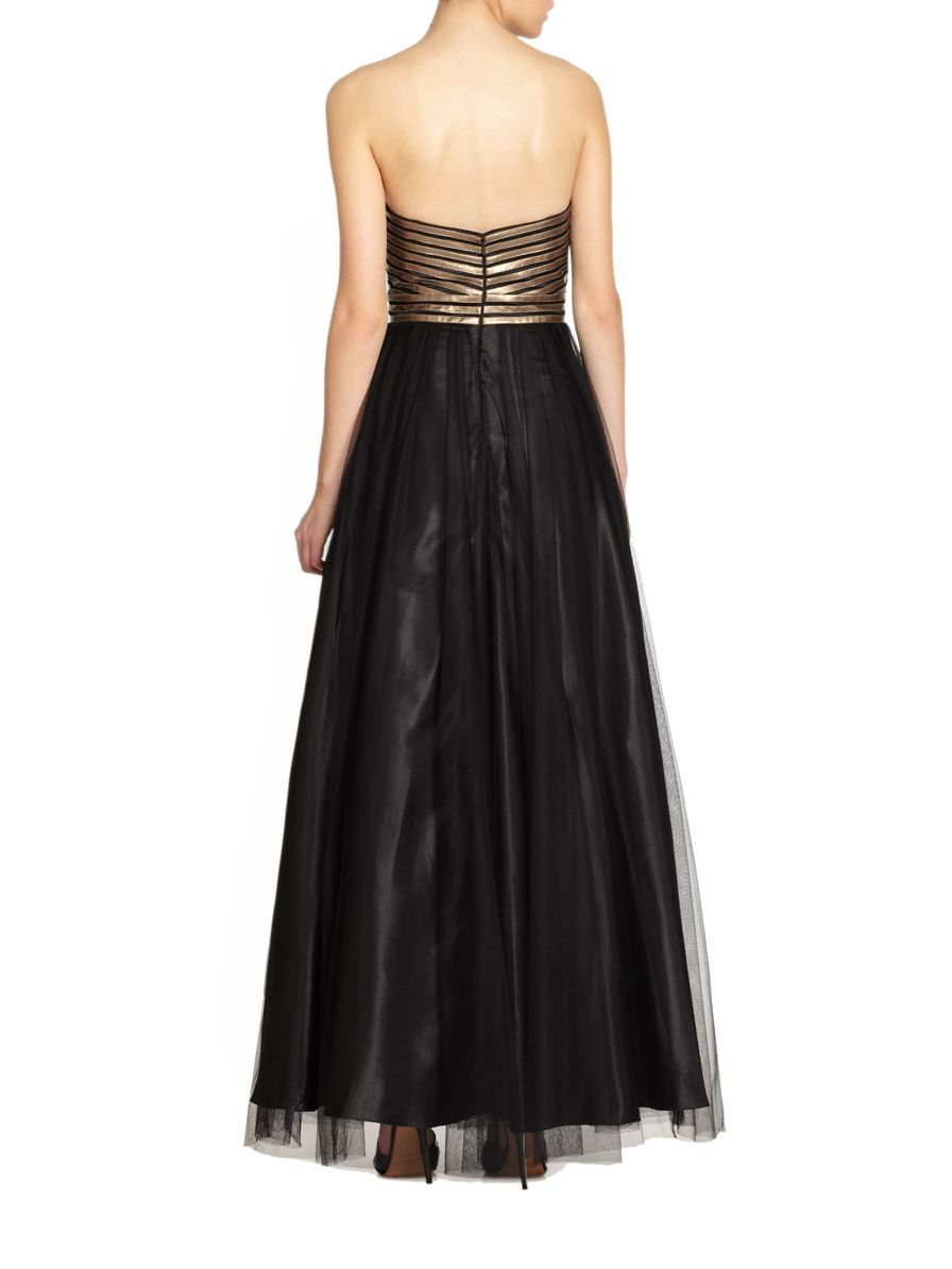 aidan mattox strapless gown