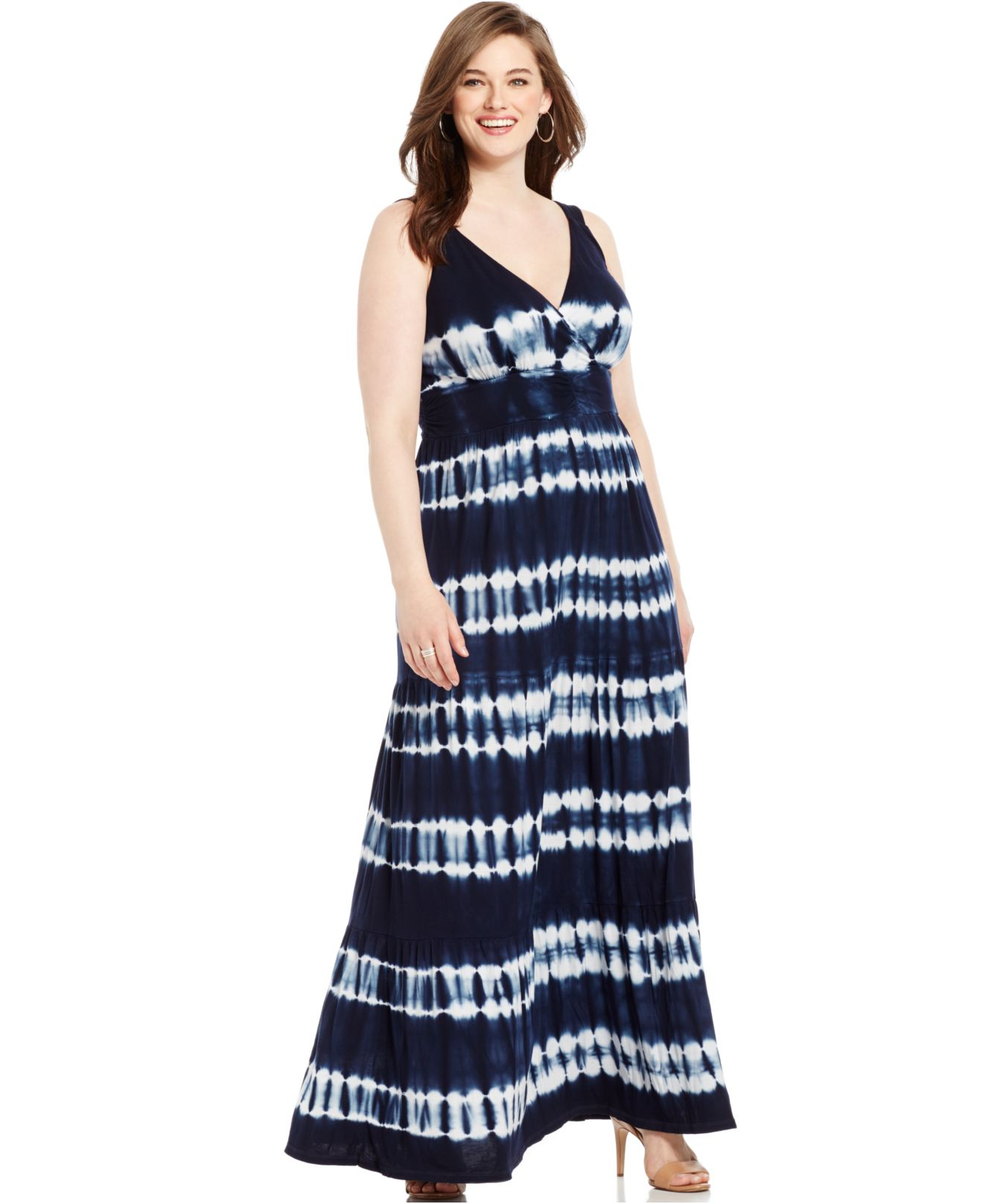 Inc international concepts Plus Size Tie-dyed Maxi Dress in Blue | Lyst