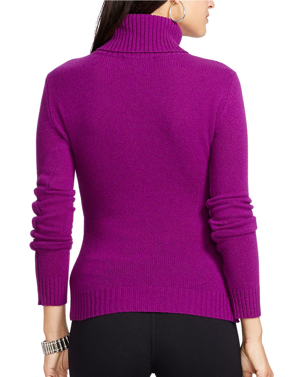 Lyst - Lauren By Ralph Lauren Wool And Cashmere Turtleneck in Purple